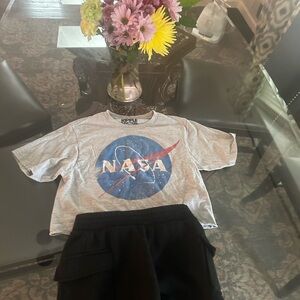 Marshall NASA Gray and Blue T-Shirt